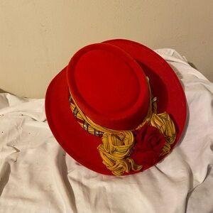 Woman’s red hat. Pigolla brand. Size 6.5